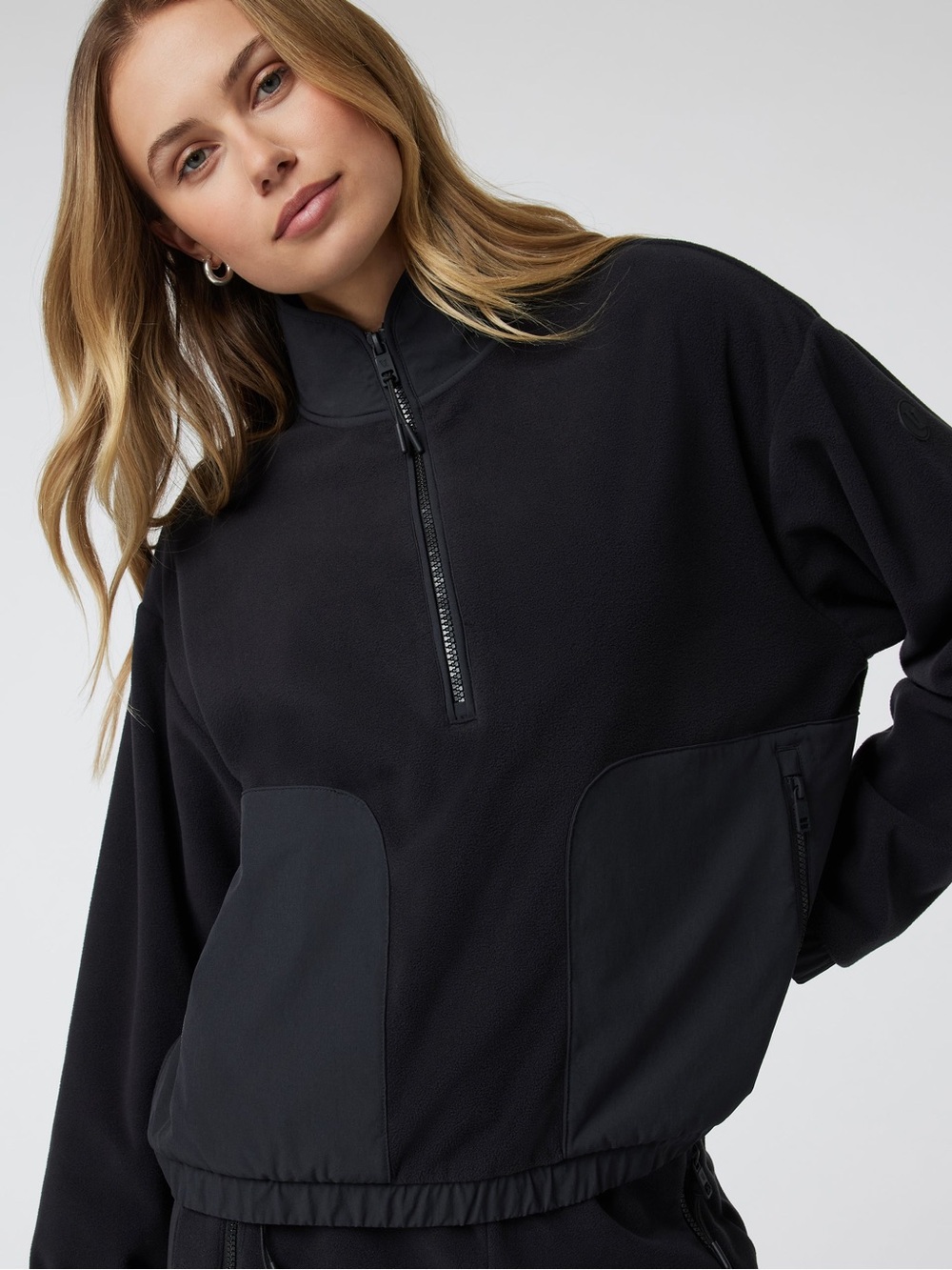 VUORI | Aspen Half Zip Fleece Black